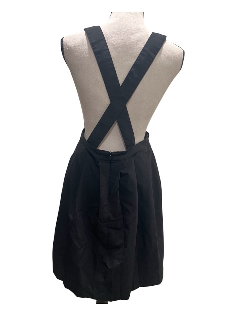 MODCLOTH Pleated Overall Jumper Dress Size Small - Picture 3 of 6